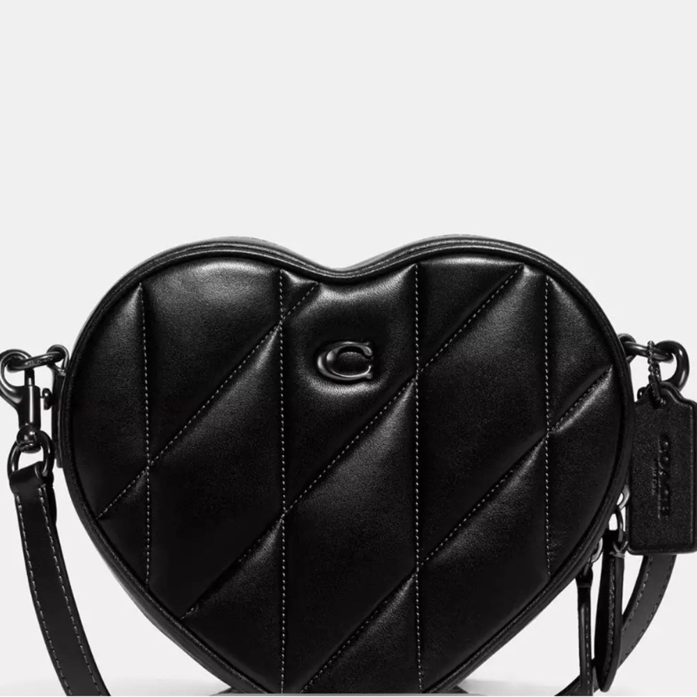 Coach Black Heart-Shaped Crossbody Bag